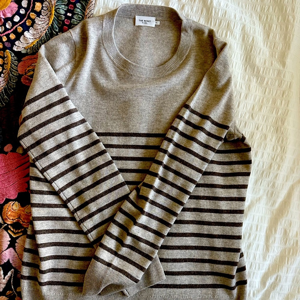 NWOT R Label/The Reset Wool and Cashmere Crewneck Sweater